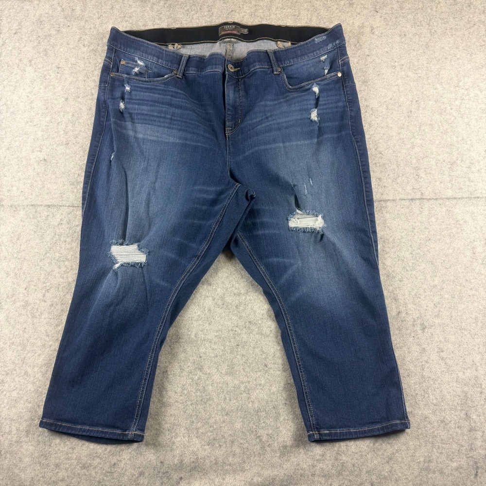 Womens Torrid Feel TheFit  Crop Bombshell Skinny   Distressed Jean Stretch Sz 26